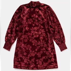 Matilda Jane Just Imagine Orianna Girls Burgundy/Wine Floral Print Dress Size 8